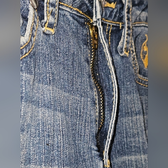 Phat Fashions Silver Label Bootcut Mid-Rise Blue Jeans,  Sz 7 Juniors - Picture 9 of 12